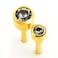 Caflon Singles Birthstone, Black Diamond Gold Plated Earring
