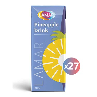Lamar Pineapple Drink - 200 Ml x 27 Pieces