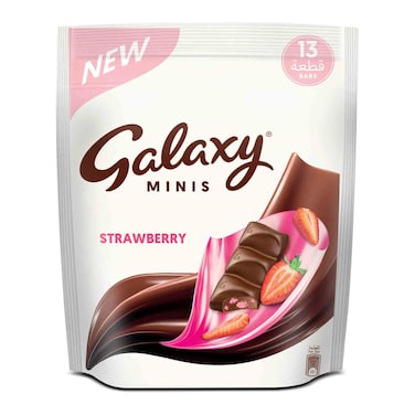 Galaxy Minis Milk Chocolate With Strawberry (13 Mini Pieces)162.5g