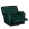 In House Velvet Classic Recliner Chair - Dark Green - AB03