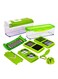 Generic 11-Piece Fruit And Vegetable Chopper And Slicer Set White/Green