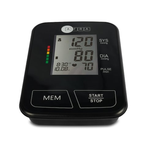 AFRA Digital Blood Pressure Monitor, Black, Arm Type, Small, AF-200BPMA, 2 Years Warranty