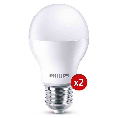 Philips E27 LED Bulb - 11 Watt - 6500K - 2 Pieces