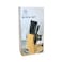 Royal Blue 7Pcs Knife Block Set Wooden