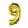 16" Gold Foil Number 9 Balloon