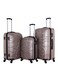 Giordano Hardside 3 Piece Luggage Trolley Set Champagne