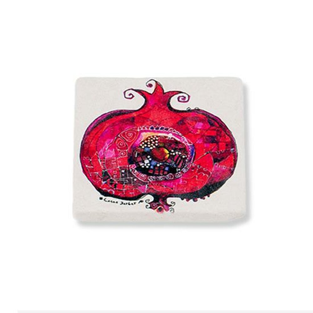 BiggDesign Pomegranate Natural Stone Coaster