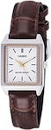 Casio - Women White Dial Leather Band Casual Watch - LTP-V007L-7E2UDF