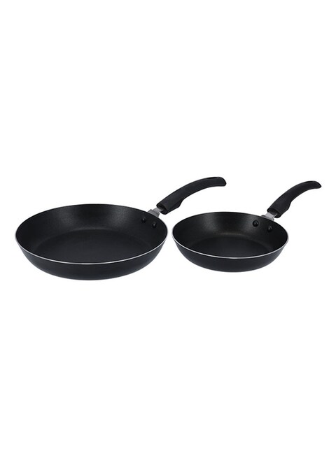 Delcasa 2-Piece Frypan Set Black/Silver