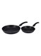 Delcasa 2-Piece Frypan Set Black/Silver