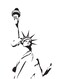 Spoil Your Wall Waterproof Statue of Liberty Decorative Wall Sticker Black 70x115cm