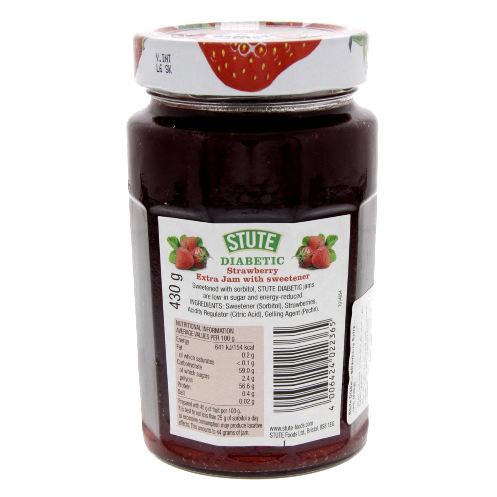 Stute Extra Jam Diabetic Strawberry Sugar Free 430 Gram product thumbnail 2