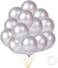 Party Time 20-Pieces 10 inches Metallic Silver Balloons, Latex Balloons For Baby Shower, Bridal Shower, Valentine's Day, Wedding Decor &amp; Birthday Party Decoration - Party Supplies