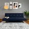 In House Aimar 2 In 1 Sofabed Linen Upholstered - Dark Blue