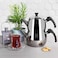 Serenk Traditional Turkish Tea Pot Stainless Steel Double Tea Pots Stove Top Turkish Tea Kettle Rapid Boil Turkish Teapot with Insulation Base Kettle and Tea Pot Set