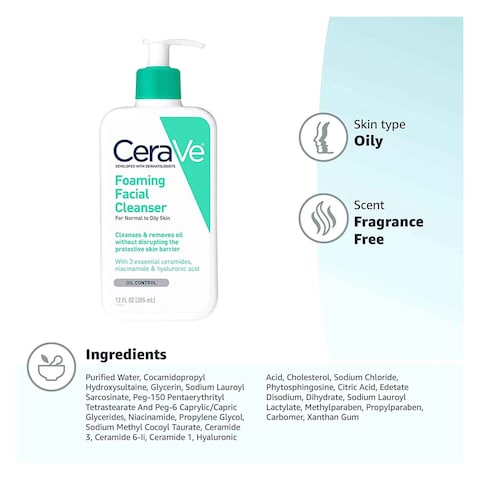 CeraVe Oil Control Foaming Facial Cleanser 355ml