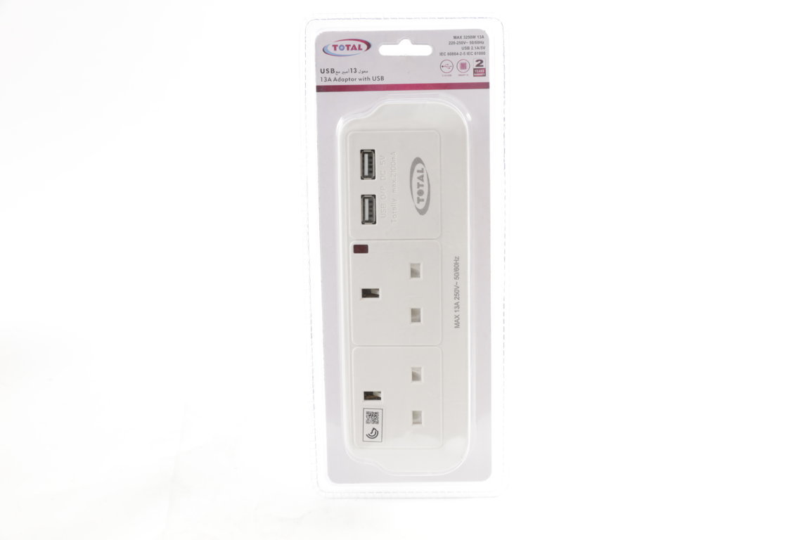 TOTAL ADAPTER 2BS SOCKETS &amp; 2USB