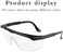 Abbasali Transparent Safety Goggles Anti-Splash Impact-Resistant Work Safety Anti-fog Dust Sand Anti-fog Coating Adjustable Clear Lens