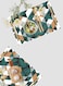 Lowha Decorative Acrylic Serving Tray With Gold Metal Handles And Palm Leaves Design 20x30 cm