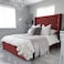 In House Burgas Velvet Bed Frame - Queen - 200x140 cm - Burgundy