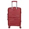 Hard Case Carry On Luggage Trolley For Unisex Polypropylene Lightweight 4 Double Wheeled Suitcase With Built In TSA Type Lock Travel Bag KH1005 Wine Red