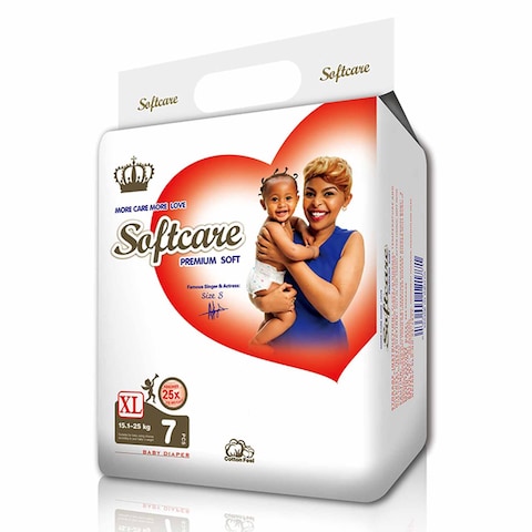 Softcare Premium Soft Baby Diaper Paints Size 8 Xl 7 Count 15.125Kg