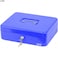 Rubik X-Large Cash Box With Key Money Tray Coin Slot Tray Steel Register For Small Business, Durable Portable Security Lockable Money Box Safe For Cash Storage (Blue)