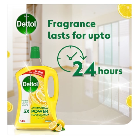 Dettol 3X Antibacterial Power Floor Cleaner Lemon 3L+1.8L