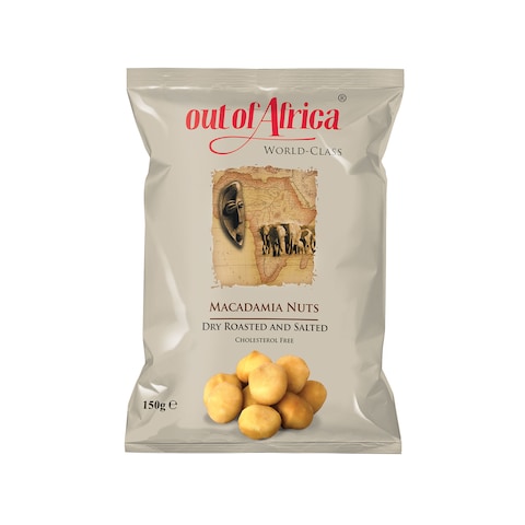 Out Of Africa Dry Roasted And Salted Macadamia Nuts 150g