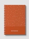 Lowha Spiral Notebook With 60 Sheets And Hard Paper Covers With Abstract Dots Orange Design, For Jotting Notes And Reminders, For Work, University, School