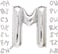 Generic M Letter Decorative Foil Balloon For Party 16Inch
