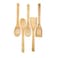 Royalford 5 Pcs Bamboo Kitchen Tools Set - Wooden Solid Turner, Spatula, Slotted Spoon &amp; Turner Kitchen Essentials Cooking Utensils Tool Set   Cutlery Set for Natural and Eco-Friendly Cooking Tools