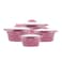 SELVEL DIAMOND CASSEROLE 4 PC SET (1000/1500/2000/3000 ML) PINK