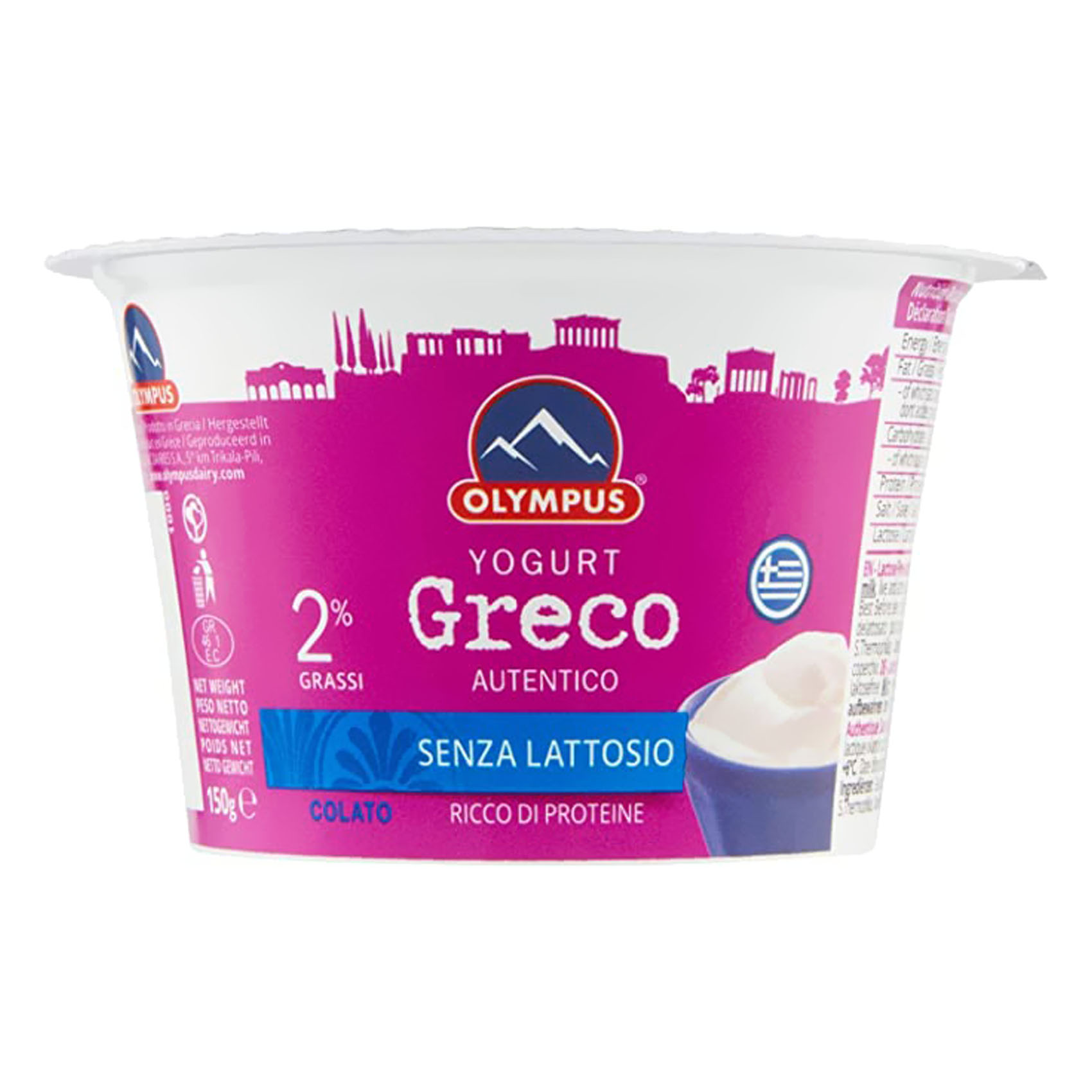 Olympus Authentic Lactose Free Greek Yoghurt 150-g