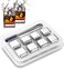 Reusable Stainless Steel Ice Cubes, Metal Chilling Stones with Tong (8 Pack)