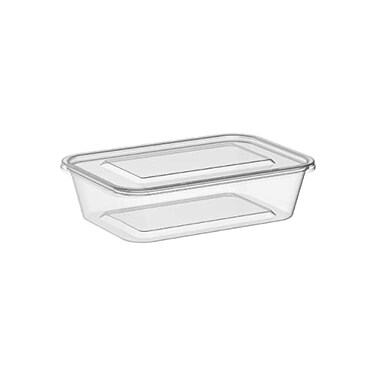 Cosmoplast 500 ml Pack Of 10 Clear Microwave Containers With Clear Lids, Ifcmmwclt50S01Tp, Microwave Container
