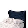 In House Lisbon Velvet Bed Frame - King - 200x200 cm - Dark Blue