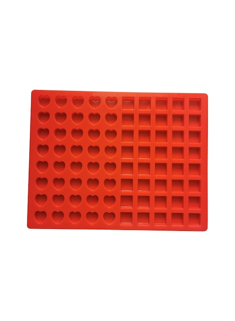 80-Cavity Heart and  Square Candy Silicone Molds, Perfect for Caramel, Chocolate, Praline, Ice Cube and Gummy