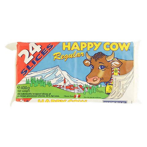 Happy Cheese Cow Regular Slices 400g