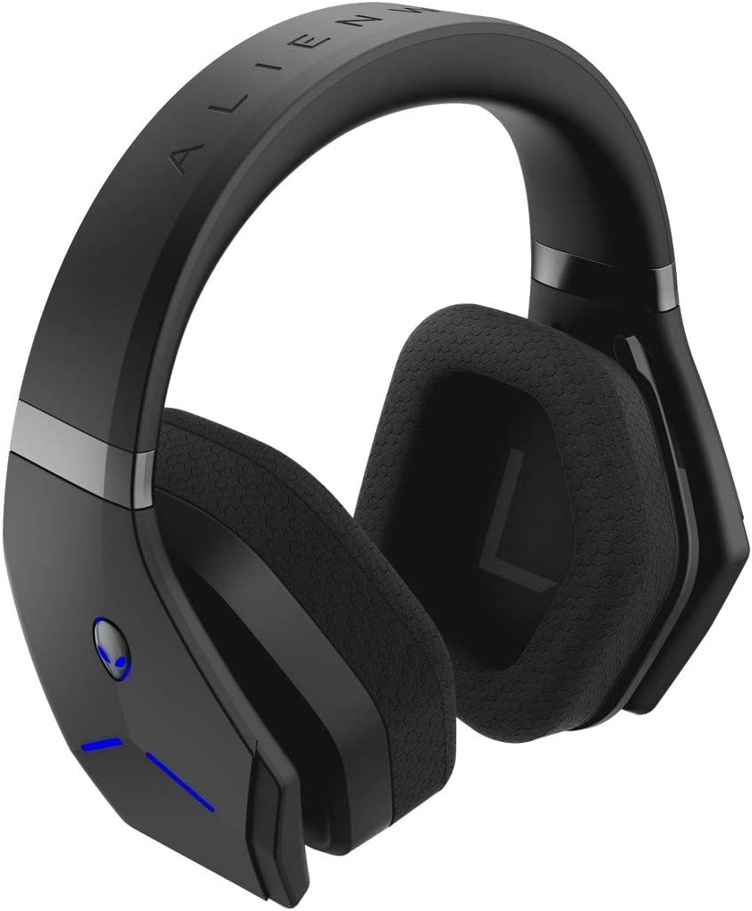 Alienware Wireless Gaming Headset Aw988, Lightweight, Crystal-Clear Communication, Icon Alienware Style, LED Lighting, 2.4 GHZ