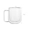 Double Wall Isolated Glass Coffee Mug Clear