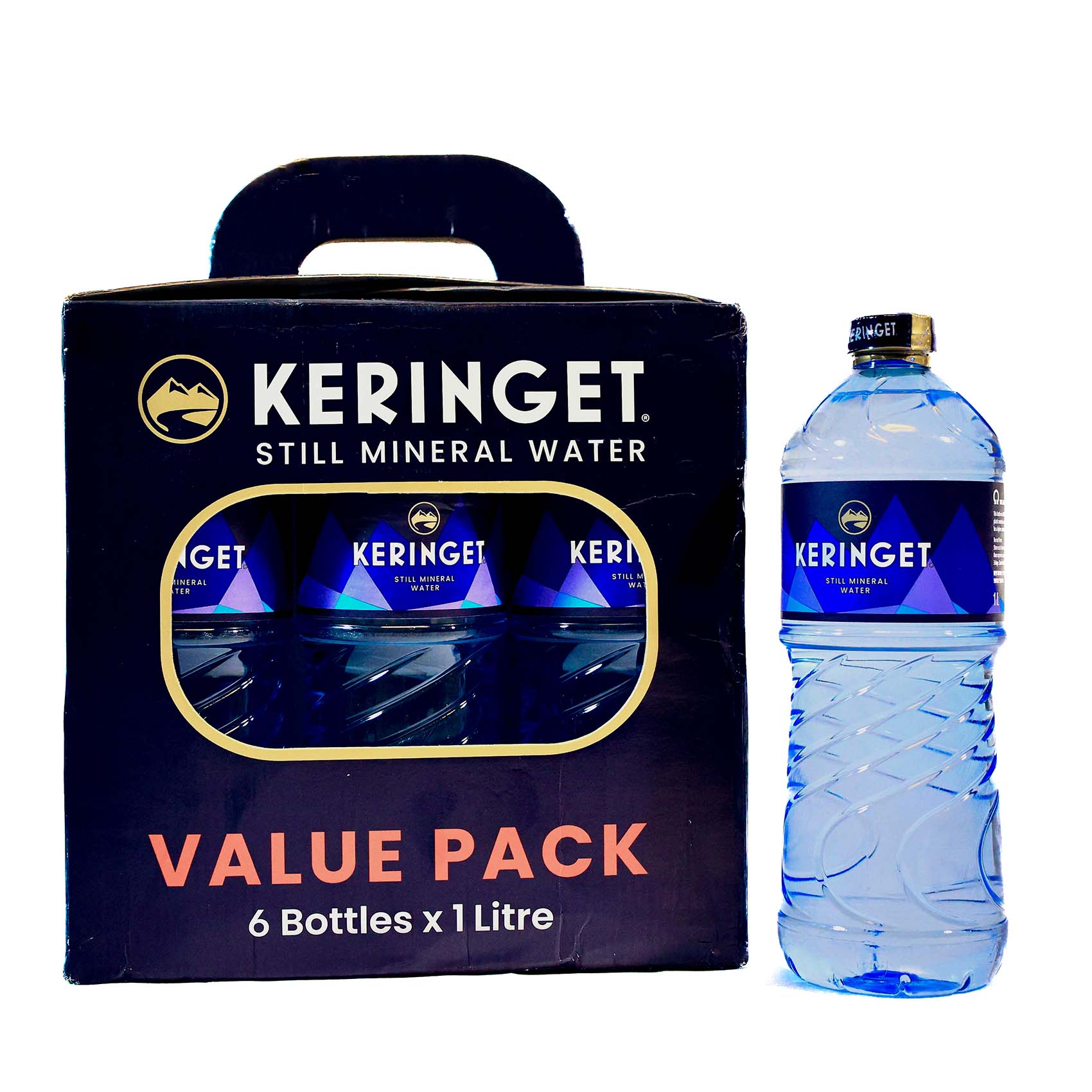 Keringet Natural Mineral Water 1L x Pack of 6