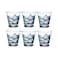 Ocean Studio Rock Tumbler Set - 345ml - 6 Pieces - Clear