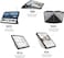Pipetto Origami No3 Pencil Case for Apple iPad AIR 13 inch case (2024) M2 Smart Cover with 5 in 1 stand - Black