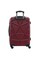 PARA JOHN 3-Piece Hard Side ABS Luggage Trolley Set 20/24/28 Inch Burgundy
