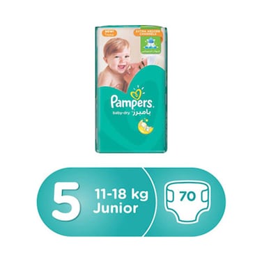 Pampers Baby Dry Diapers Mega Pack Size 5 70 Count