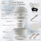 LIFE SMILE-Non-Stick Cookware Set &ndash; Ultimate 13-Piece Stackable Cooking Set &ndash; Induction Cookware Includes Soup Pot, Wok, Saucepan, Crepe Pan, Skillet, Tong &amp; Accessories &ndash; Space Saver &amp; Oven Safe