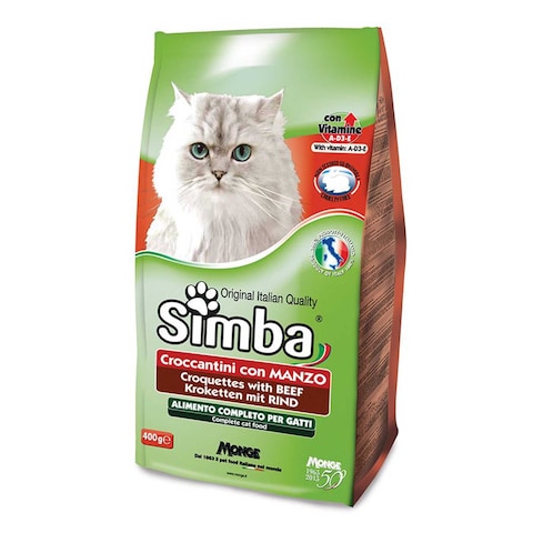 Monge Simba Croquettes With Beef Cat Food 400g