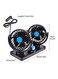 Generic - 360 Degree Rotating Car Fan 140456 Black