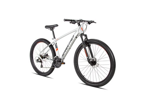Spartan 27.5&quot; Calibre Hardtail MTB Mountain Bicycle with lightweight alloy frame &amp; rims, Gears, Disc brakes, Front Suspension Bike -Youth Ages 14+.